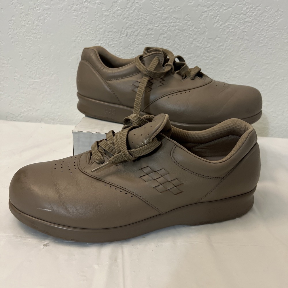 SAS Free Time Leather Lace Up Sneaker Shoes Womens 10WW Extra Wide Walking USA